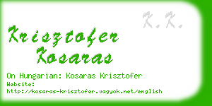 krisztofer kosaras business card